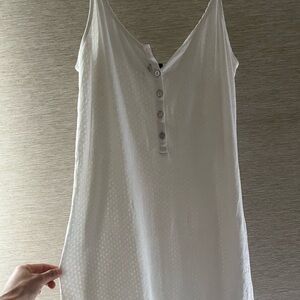 Hatch maternity white cotton pointelle nightgown